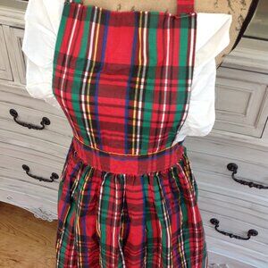 Vintage Avon Red Plaid Apron